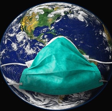 Erde mit Maske